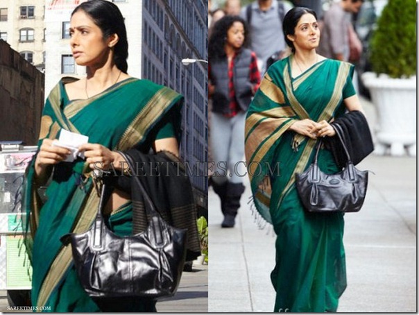 Sridevi_Green_Cotton_Saree