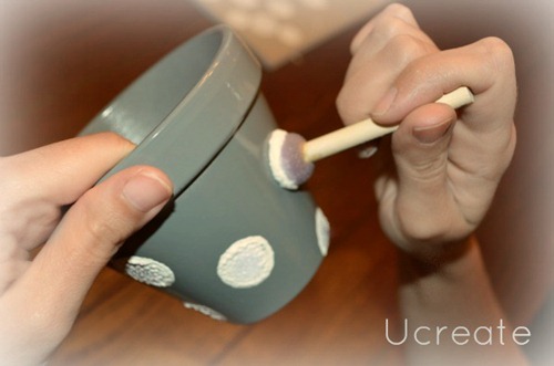Mini Polka Dot Pots Tutorial u-createcrafts.com