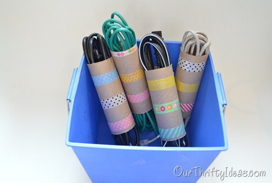 Our Thrifty Ideas: Organize and decorate your cords with Washi Tape