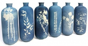 studio glithero blueware vases