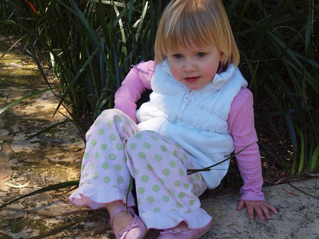 frilly spotty pink pants