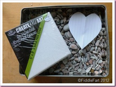 Pebble Heart Canvas. Pebble Heart Canvas.