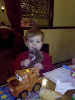 My adorable nephew Josh at Ragazzis in Garner