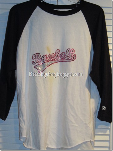 baseball bling tee