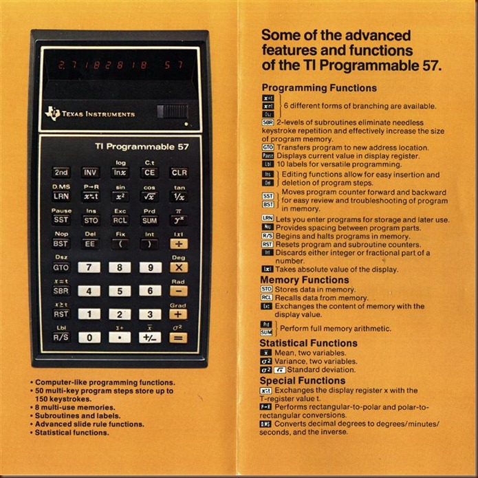 TI-57 Brochure 1