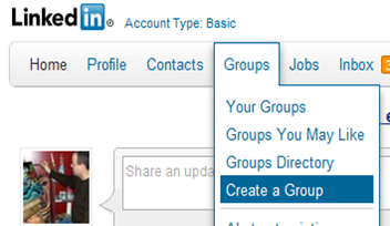 linkedin create group
