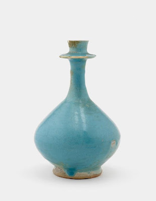 Bottle | Origin:  Iran | Period: 12th-13th century  Saljuq period | Details:  Not Available | Type: Earthenware with glaze | Size: H: 18.9  W: 12.4  cm | Museum Code: S1997.117 | Photograph and description taken from Freer and the Sackler (Smithsonian) Museums.