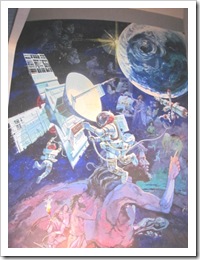 Florida vacation Epcot space exploration mural