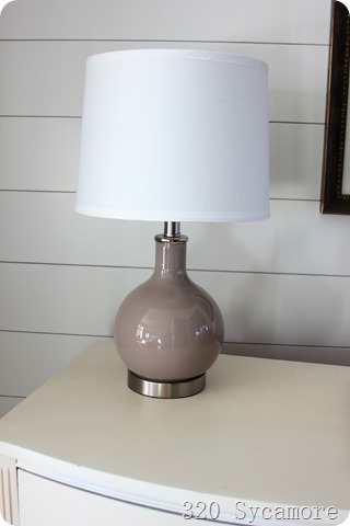 Easy Lamp Makeover with Spray Paint and White Wax