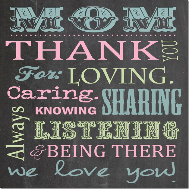 Mom Chalk Board in color -Square Mom Chalk Board in color -Square