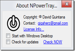 About NPower Tray About NPower Tray