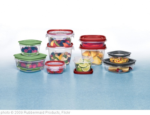 assortment of food storage containers