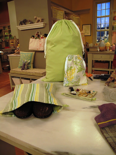 These are some sewing projects on the set of my show.