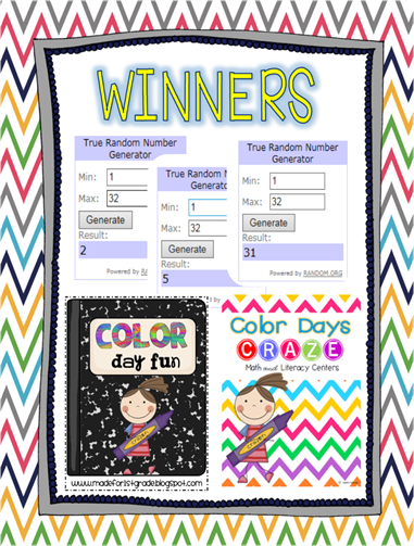 color days craze winners