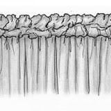 ruched cuff drapery style