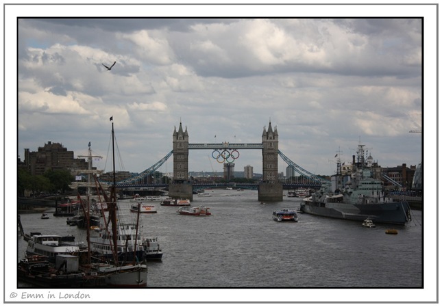 The Olympic Rings at Tower Bridge