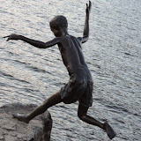 Escultura à beira do lago -  Penticton, BC, Canadá