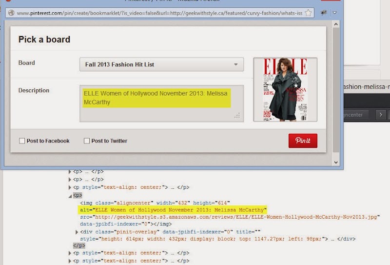 Using Alt to auto-fill description for Pinterest. Probably best to not add your URL here if you have Rich Pins enabled. Using Alt to auto-fill description for Pinterest.