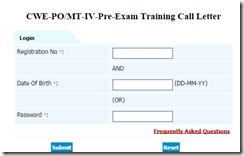 IBPS PO CWE VI Call Letter Download for Training IBPS PO CWE VI Call Letter Download for Training