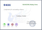 Out Standing Volunteer of the IEEE Region 10 Student Congress 2006, at Beijing, CHINA!