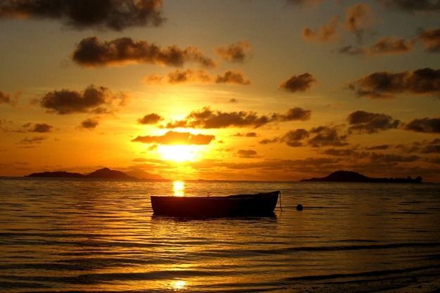 Boat silhouette Seychelles Boat silhouette Seychelles