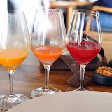 On peut aussi choisir un accord plats / jus de fruits. Ces derniers sont globalement excellents.