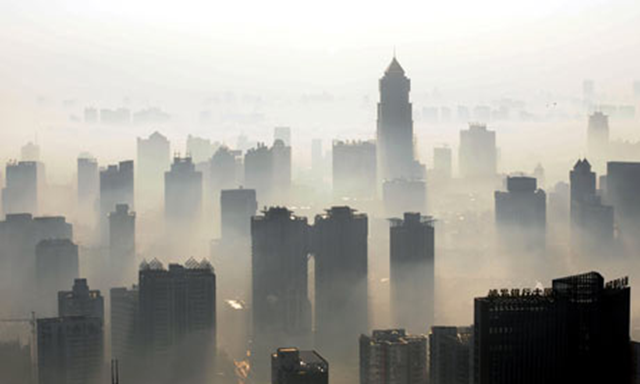 China says the urban haze is easing in cities such as Wuhan, pictured here, in Hubei province, but many other environmental problems persist. Photograph: stringer / AFP / Getty Images
