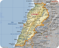 libano map libano map