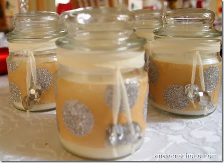 Glitter Polka Dot Jar Candles