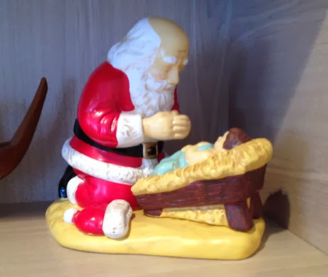 c0 Clarence's Shelf - Rudolph Vargas Santa with Baby Jesus