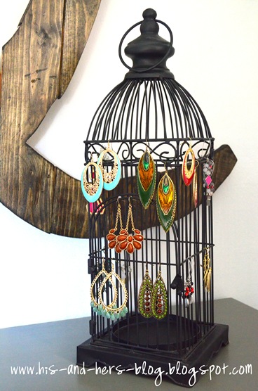 use a birdcage to display earrings use a birdcage to display earrings