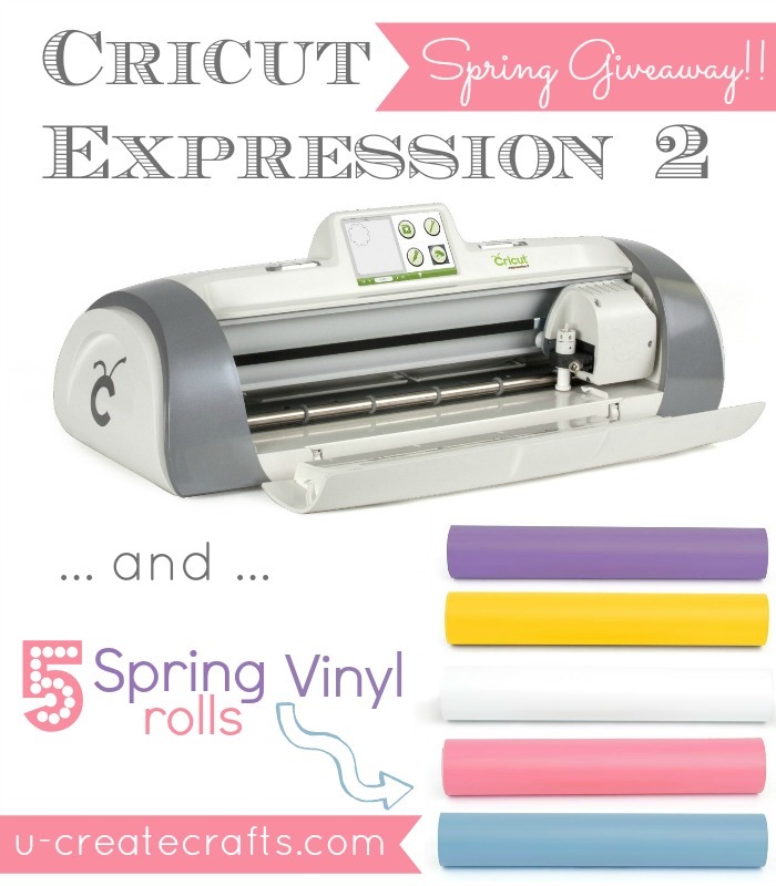 Win an Expressions 2 Cricut Machine & 5 rolls of vinyl!! #giveaway
