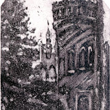 Ex-libris de la ville de Kornik 1998; C3 C5/eau-forte, aquatinte;
