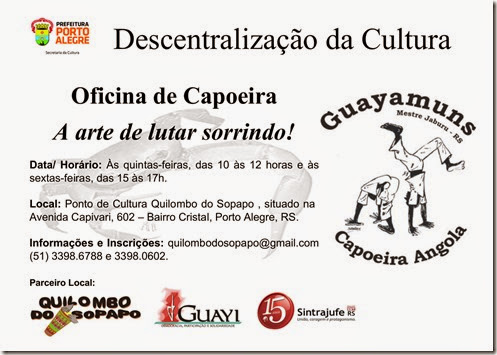 Web Flyer . Oficina Capoeira . Descentralização Cultura 2014-1 A3