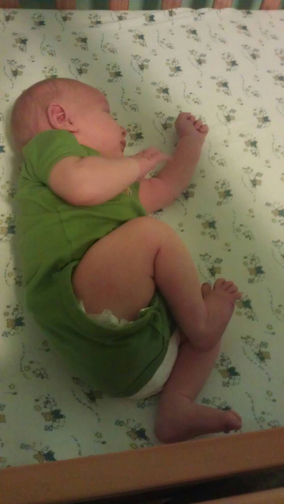 rolled onto his side