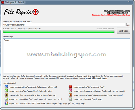 File Repair - mboir