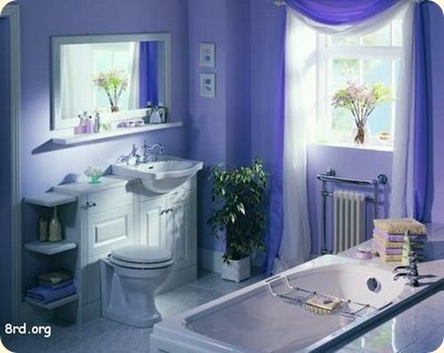 baño Interior azul monocromatico  pintomicasa com
