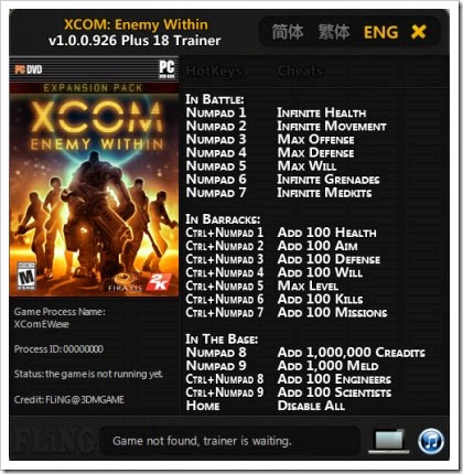 XCOM Enemy Within  18 Trainer FLiNG