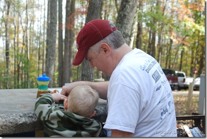 Mike and The Dad playing with cars