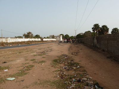 Past the trash dump