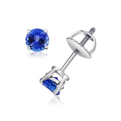 Round Tanzanite Studs