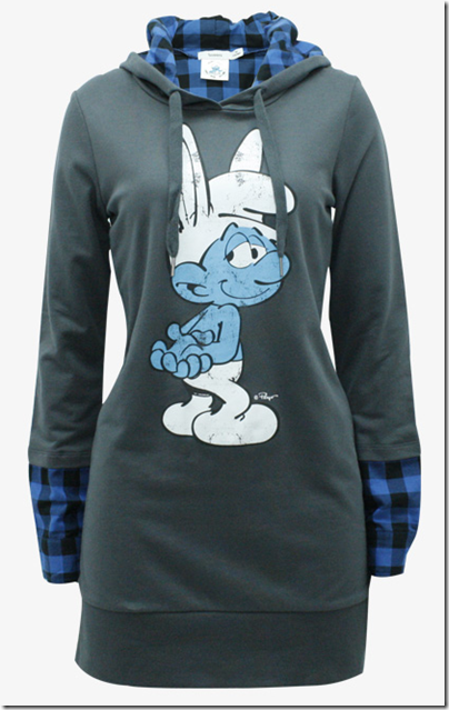 Smurfs Layered Sweatshirt with Hood - SGD 59