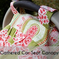 gathered car seat canopy