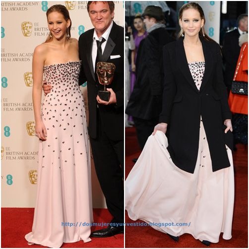 Jennifer Lawrence attends the EE British Academy Film Awards (3)