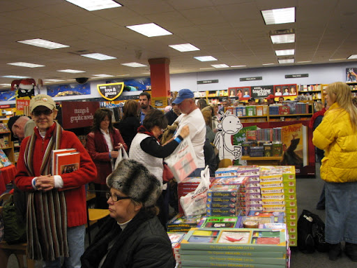 The book signing line went through half of the Borders store.