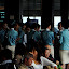 The flight attendants for Korean Air at the airport