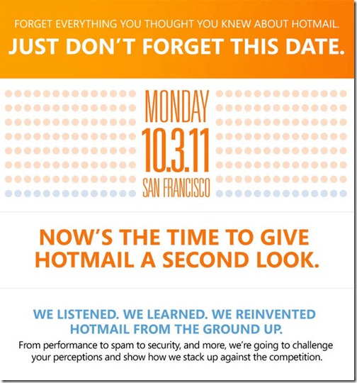 Hotmail Event Invite