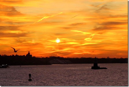 Staten Island Ferry, NYC skyline, and Statue of Liberty with the Godbys
