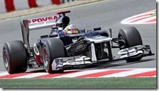 Pastor Maldonado con la Williams-Renault nel gran premio di Spagna 2012