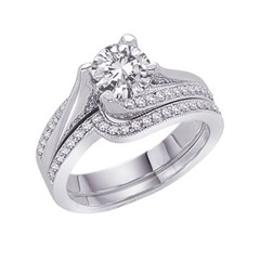 Round Diamond Wedding Ring 